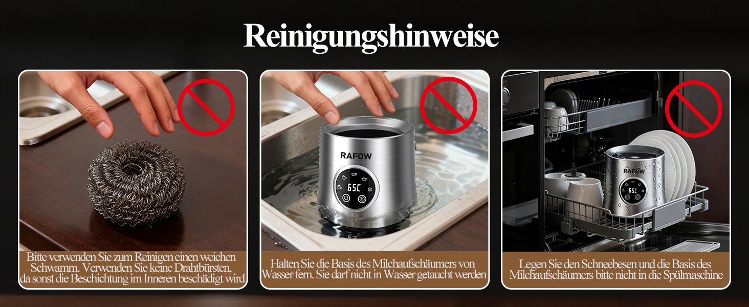 Електричний спінювач молока 5 в 1 - автоматичний спінювач молока з великим об'ємом, для гарячого та холодного молока, для капучино, лате, гарячого шоколаду, 500 мл, миється в посудомийній машині