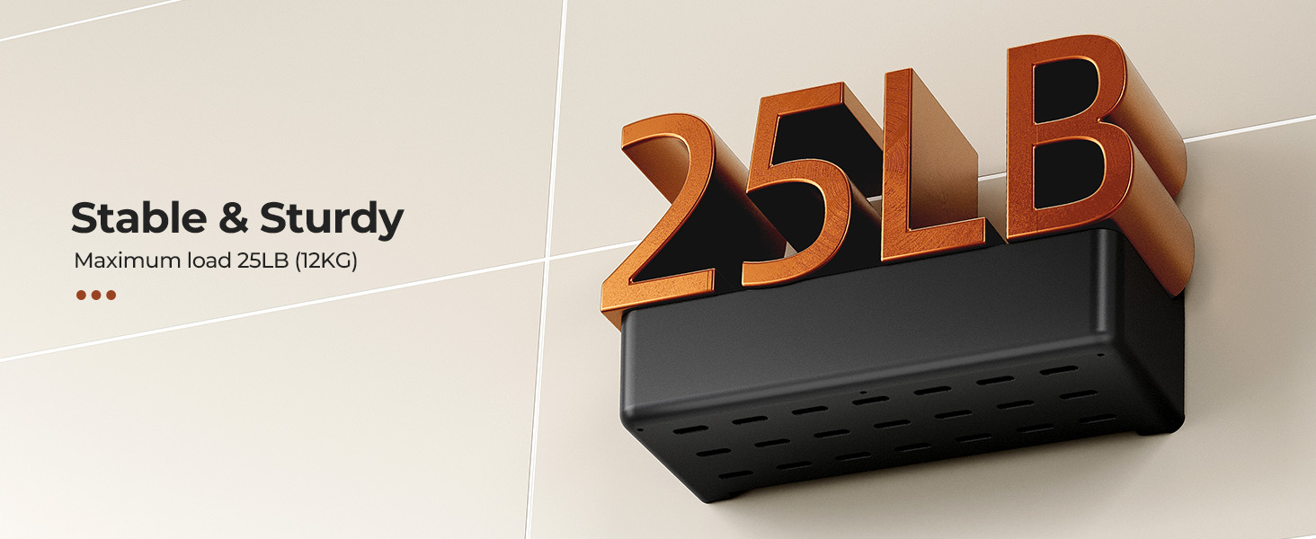 Поличка для душу Orimade без свердління, нержавіюча сталь, 5 шт., тримач для шампуню, велика місткість, чорний ABS пластик, 5 шт.