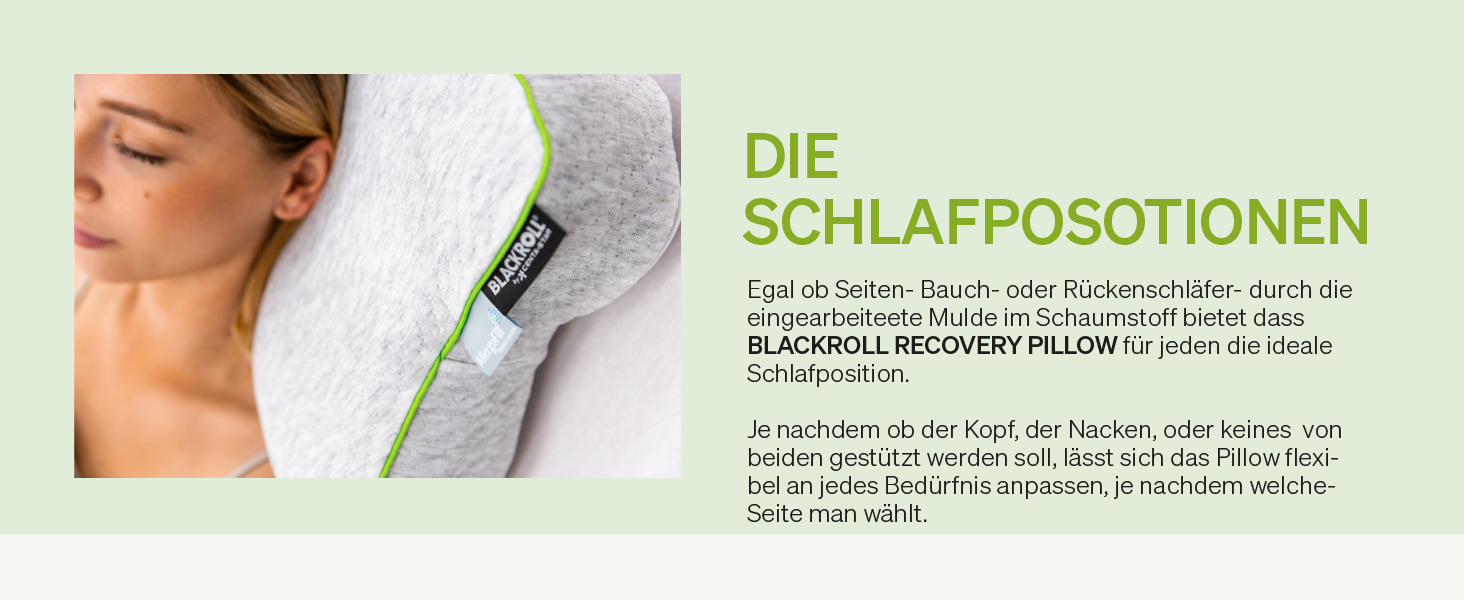 BLACKROLL® Recovery Pillow Set Jersey Anthrazit: ергономічна подушка для шиї та голови з Memory Foam, комплект з додатковим чохлом. Виготовлено в Німеччині. Подушка та чохол антрацитового кольору.