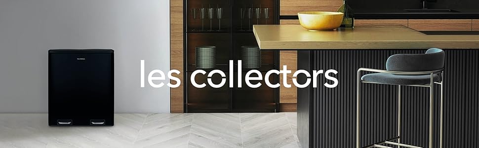 Сміттєвий бак Les Collectionneurs Sensor №1012, 69л, 3 відсіки (47+11+11л), автоматичне відкривання, інфрачервоний датчик, тиха кришка, дизайн (чорний)