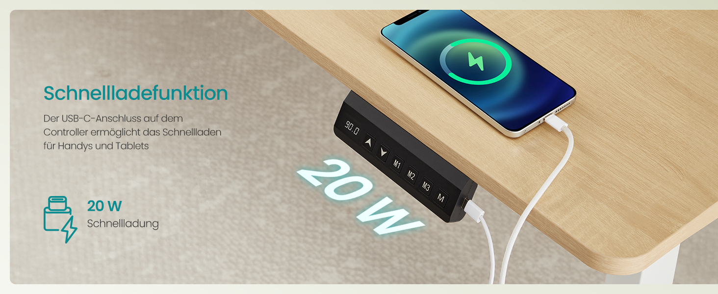 SONGMICS Стол письменний з регулюванням висоти, електричний, з пам'яттю 4 положень, vintage brown-matte black, LSD026X01