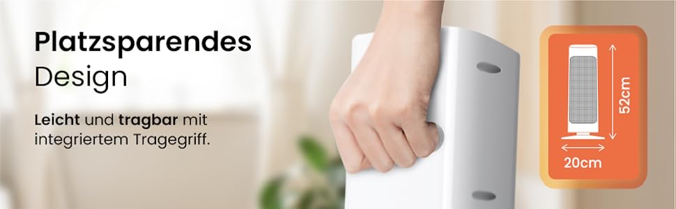 Обігрівач Pro Breeze керамічний з пультом дистанційного керування, 7 режимів нагріву, 2000W, захист від перегріву, таймер 24 год, ECO режим, тиха робота, осциляція 80°