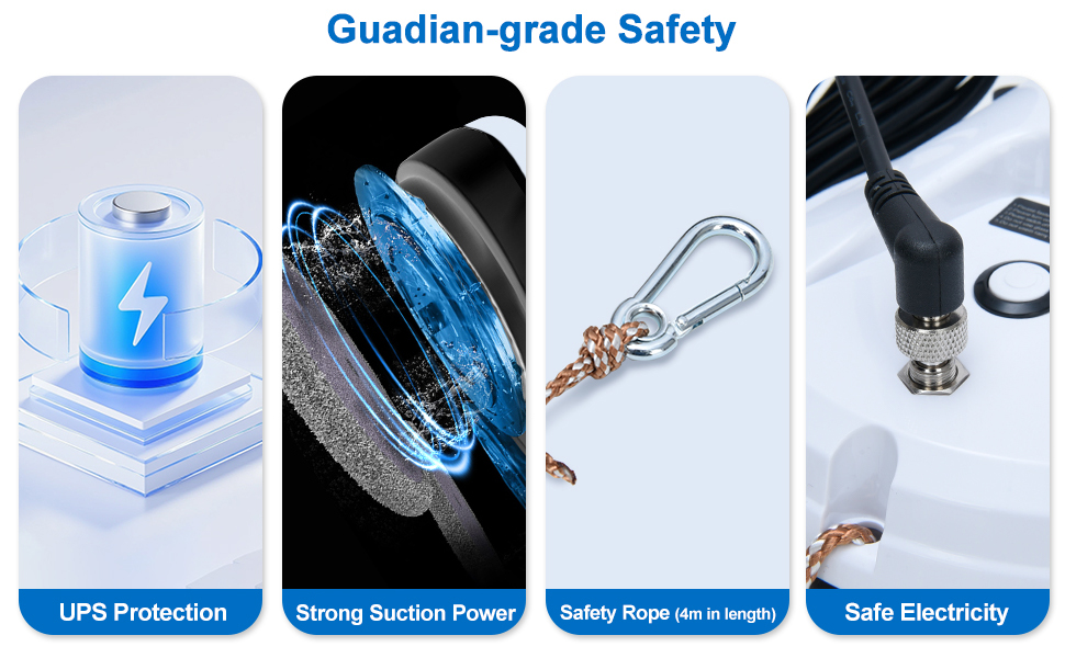 Робот для миття вікон Umelee з функцією розпилення води, 2800 Па, 10 мікрофібрових серветок, для внутрішніх та зовнішніх вікон