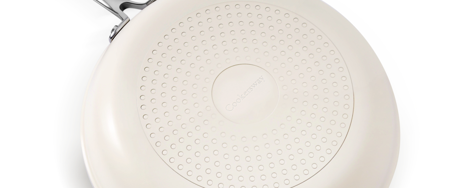 Набір каструль Cookersway: 20, 24, 28 см, керамічне покриття, без PTFE, PFOA, PFAs, для плити та духовки