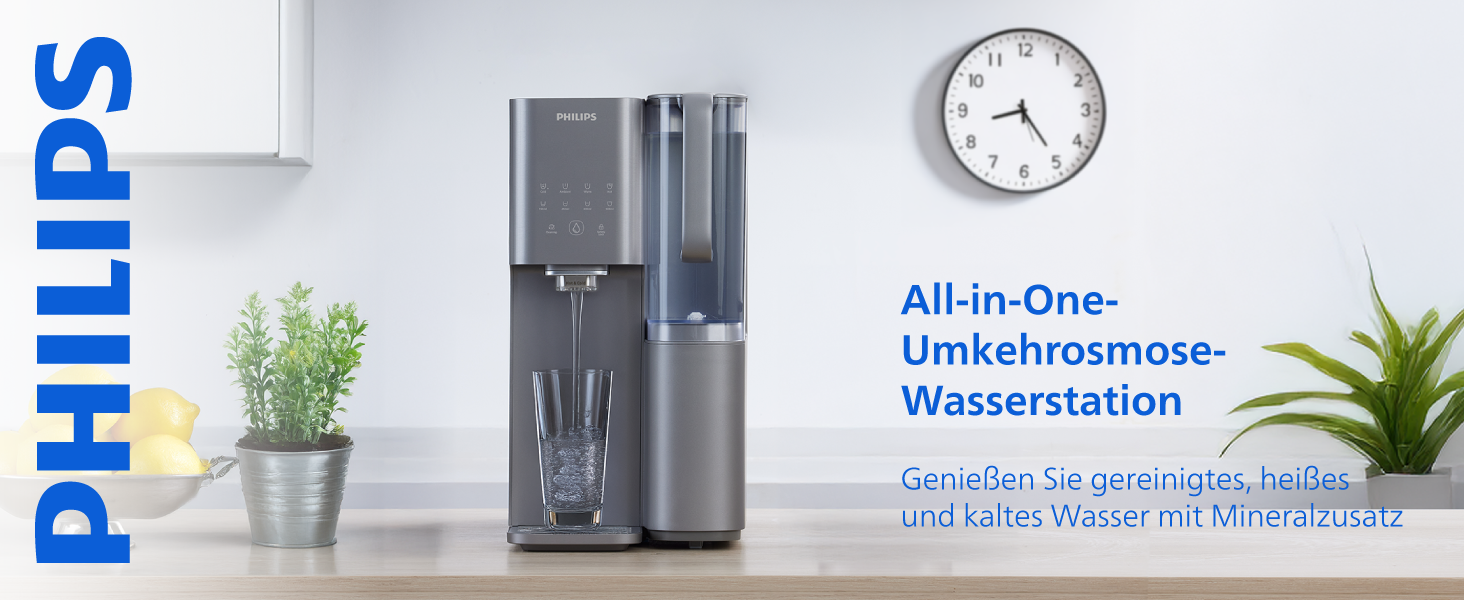 Фільтр для води зворотного осмосу Philips ADD6921DG/10 з охолодженням та підігрівом - видаляє до 110 забруднень, термін служби фільтра 1 рік