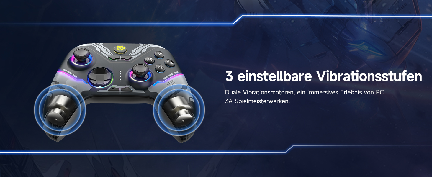 Бездротовий геймпад EasySMX X15 з підсвічуванням RGB, Hall-аналоговий джойстик та тригери, Bluetooth для PC/Switch/Android