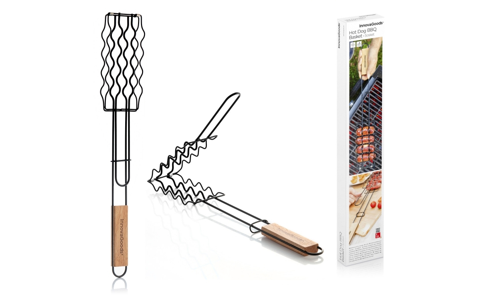 Набір для гриля InnovaGoods 12 предметів: шампури, щипці, лопатка, з нержавіючої сталі, з термостійкими ручками, у валізі, для гриля та барбекю