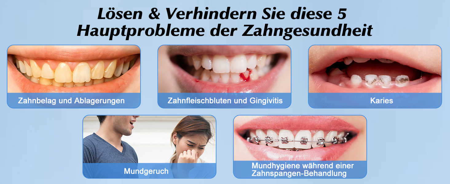 Електрична насадка для душу Munddusche: 5 струменів, 4 режими, для догляду за порожниною рота, водонепроникність IPX7, для дому та подорожей