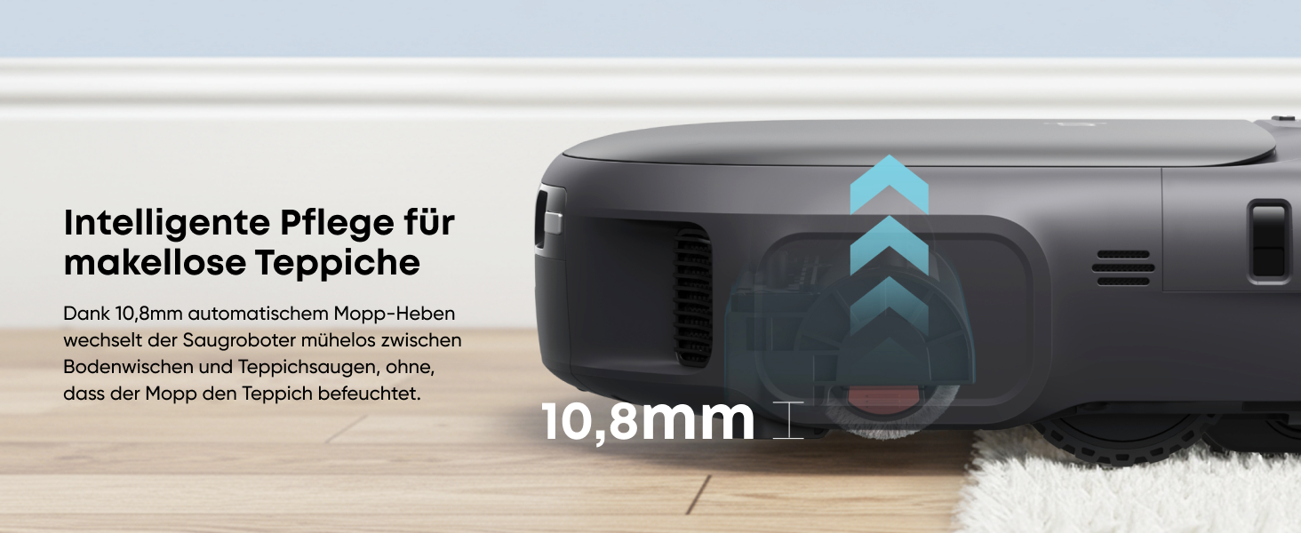 Робот-пилосос Eufy C28 з функцією миття підлоги, HydroJet самоочисний валик, потужність 15000Pa, 5-в-1 Omni-станція, антизаплутувальна щітка, розпізнавання перешкод за допомогою ШІ