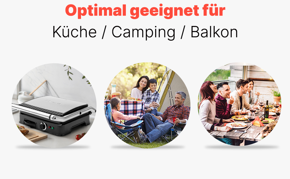 Контактний гриль Clatronic® KG 3487: 2000W, антипригарне покриття, для паніні та тостів