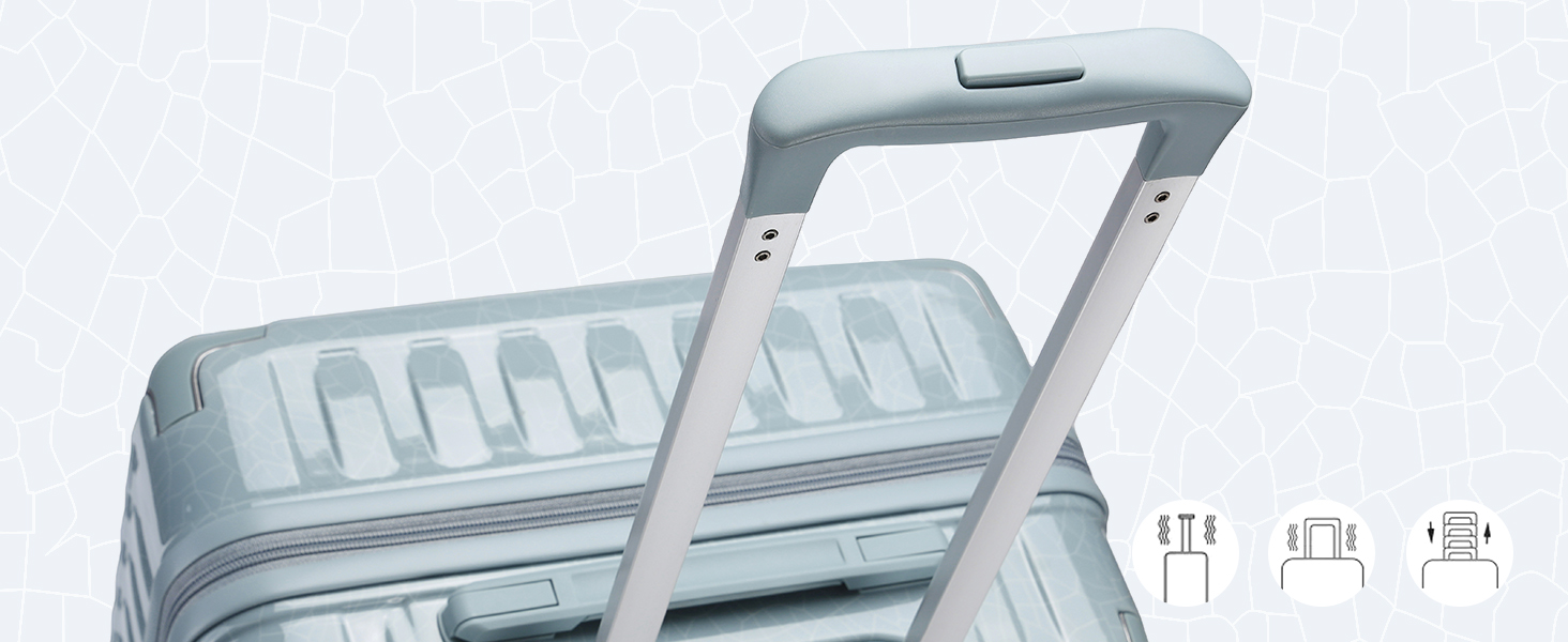 Набір валіз Sea Choice: 3 валізи (55/65/75 см) + косметичка, жорсткий корпус, TSA-замок, колір м'ятно-зелений