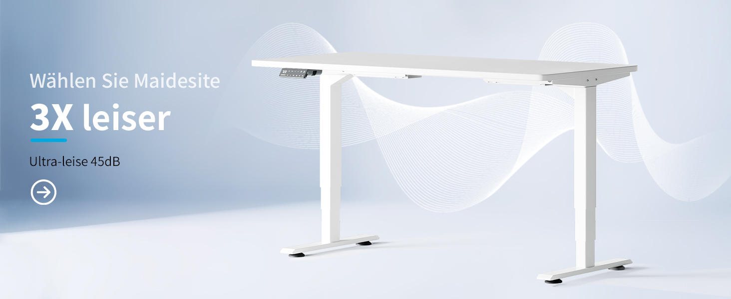 Електричний регульований стіл MAIDeSITe T2 Pro Plus сірий: 2 мотори, 4 пам'яті, нагадування про зміну положення