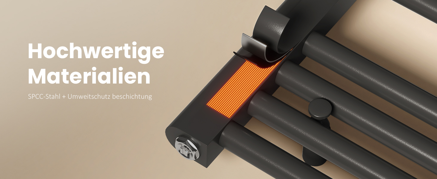 Електричний рушникосушар EMKE 1000x400 мм, антрацит, 356W