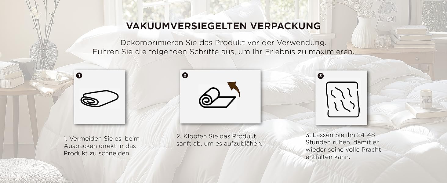 Ковдра BEDSURE 135x200 см - чотирисезонна, для алергіків, біла, 300 GSM, Oeko-Tex сертифікат