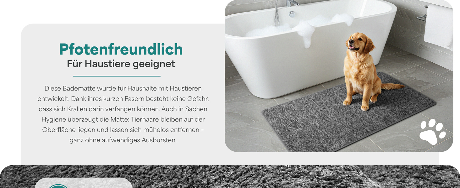 Килимок для ванної кімнати сірого кольору, 50x80 см – неслизький, швидковисихаючий, легко миється