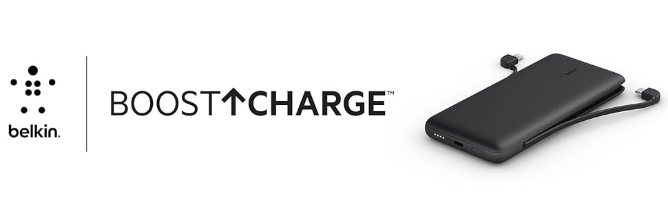 Повербанк Belkin BOOSTCHARGE Plus 10K (10 000 мАг, кабель Lightning & USB-C, порт USB-C) - чорний