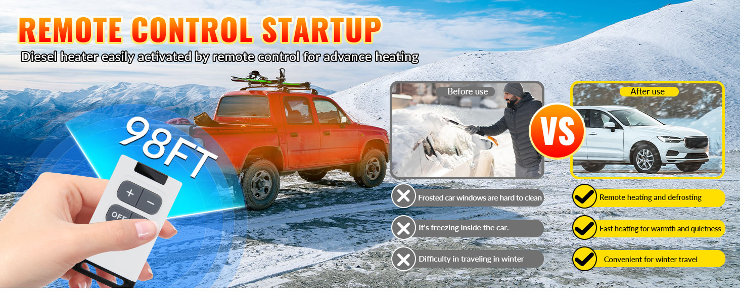 Дизельний обігрівач Diesel Air Heater 8 кВт з дистанційним керуванням та LCD дисплеєм 12/24/110-240 В, Bluetooth, для автодому, автомобіля, причепа