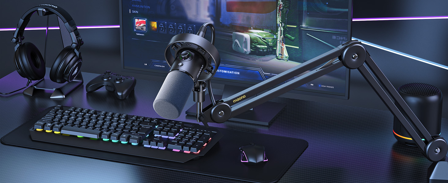 Мікрофонна стійка MAONO BA37, регульована, з адаптером 3/8