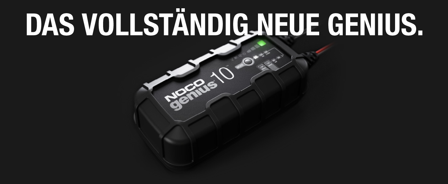 NOCO GENIUS10: Інтелектуальне зарядне пристрій для акумуляторів 6V/12V - Автоматичний підтримуючий заряд, сульфатор, захист від перевантаження, температурна компенсація - Для свинцево-кислотних та літієвих акумуляторів