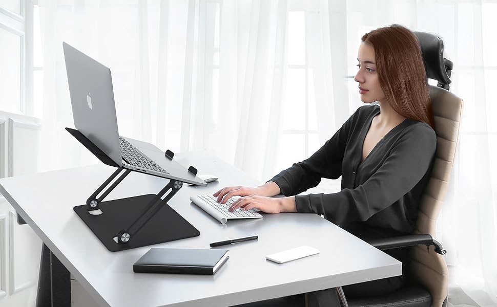 Підставка для ноутбука на стіл Soundance, регульована висота, чорний