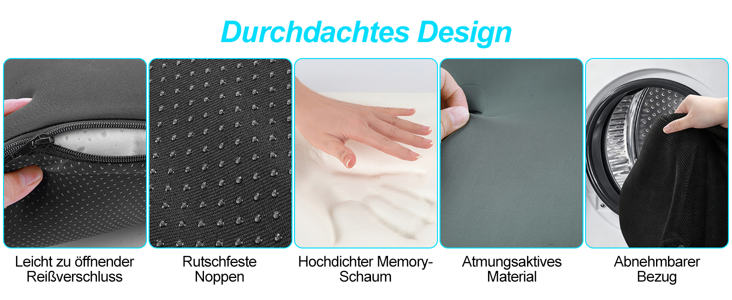 Подушка для спини та сидіння з Memory Foam L-подібна, з підтримкою попереку, для офісного крісла, темно-зелена - зняття болю в спині та куприку