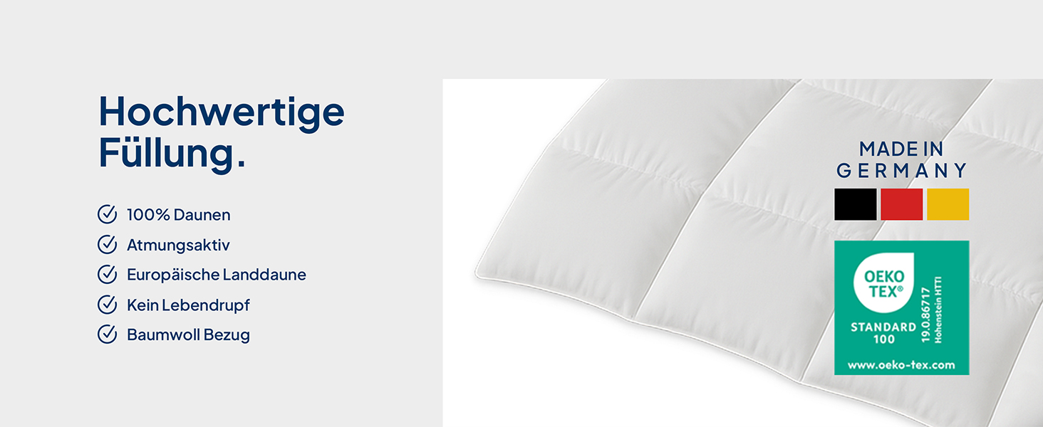 Пухова ковдра 135x200 для зими - Німеччина - 100% екстрам'яка пух - тепла зимова ковдра 135x200 - сертифікована Oeko-Tex ковдра 135x200 - тепла ковдра 135 x 200 135 x 200 см