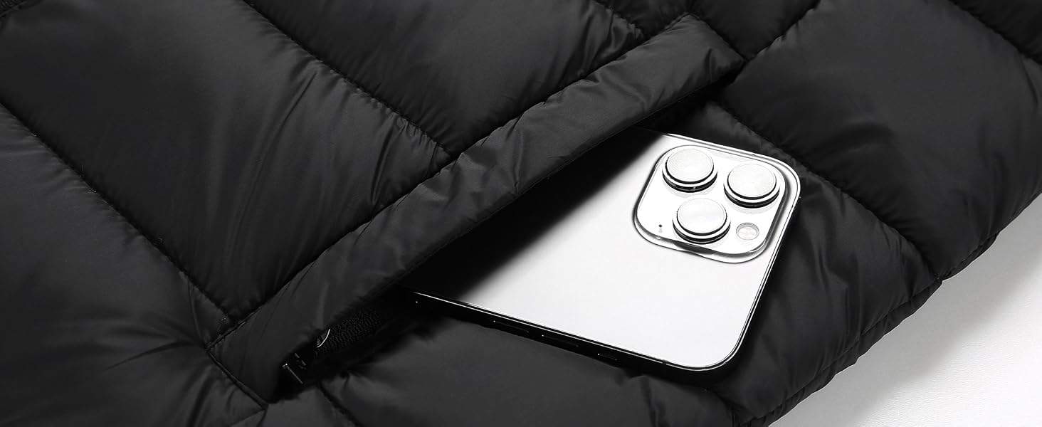 Зігріваюча жилетка чоловіча з Powerbank 16000 mAh, підігрів від акумулятора, чорна, розмір L