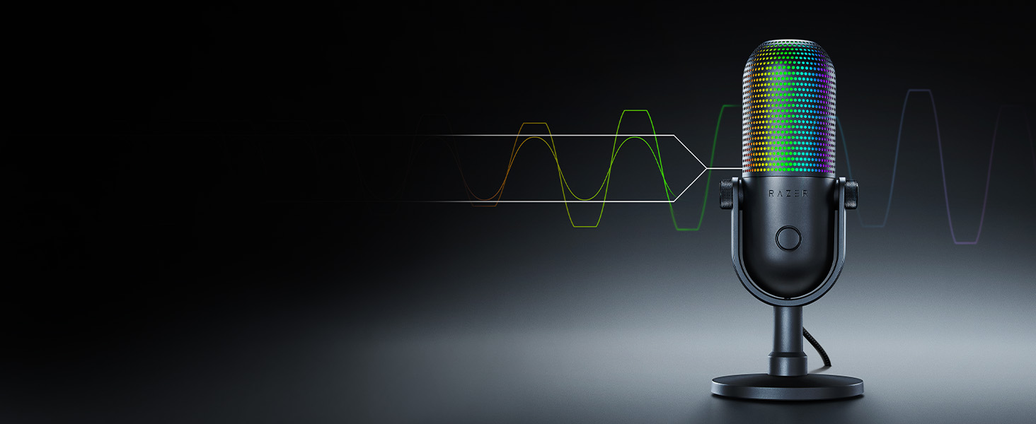 Мікрофон Razer Seiren V3 Mini - компактний USB мікрофон з LED-індикатором та інтегрованим демпфером