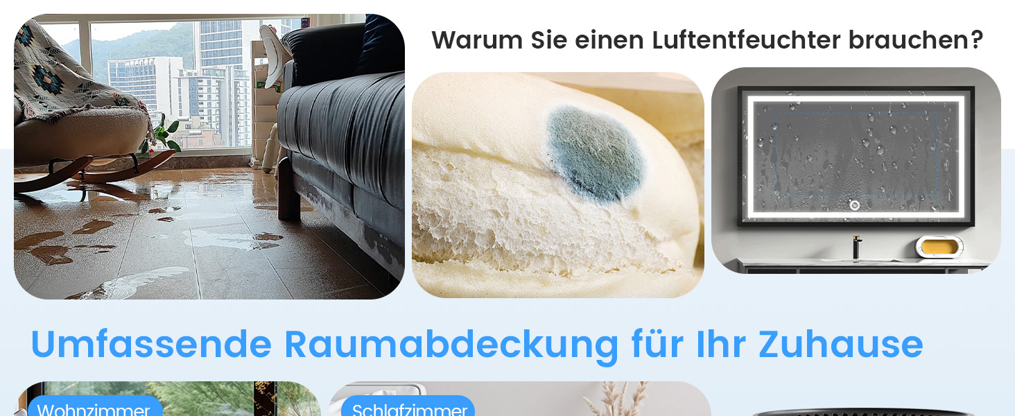 Електричний осушувач повітря без контейнера, 1000 мл, компактний, тихий, з автовимкненням, портативний, для офісу, спальні, ванної кімнати, білий