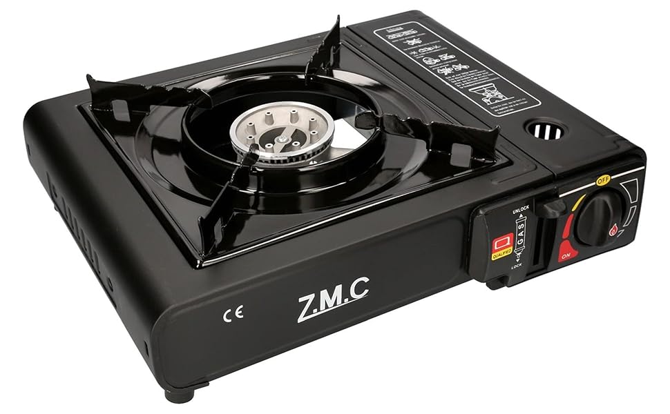 Z.M.C. газовий набір для кемпінгу: 1-ти ремінь, адаптер для LPG, кейс, картриджі 227г, гриль-плита, п'єзозапалювання. Для відпочинку на природі та в приміщенні