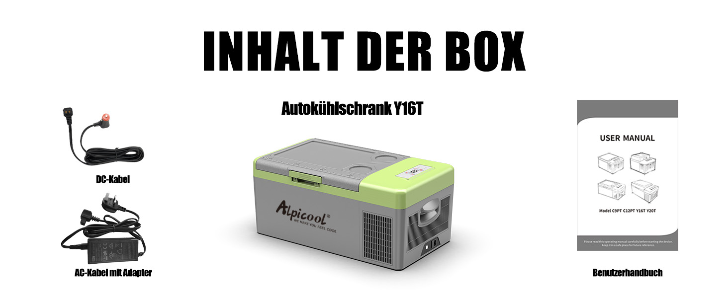 Alpicool C9PT Холодильник 12V для Автомобіля, RV, Човна - Міні Холодильник з Компресором (15L)
