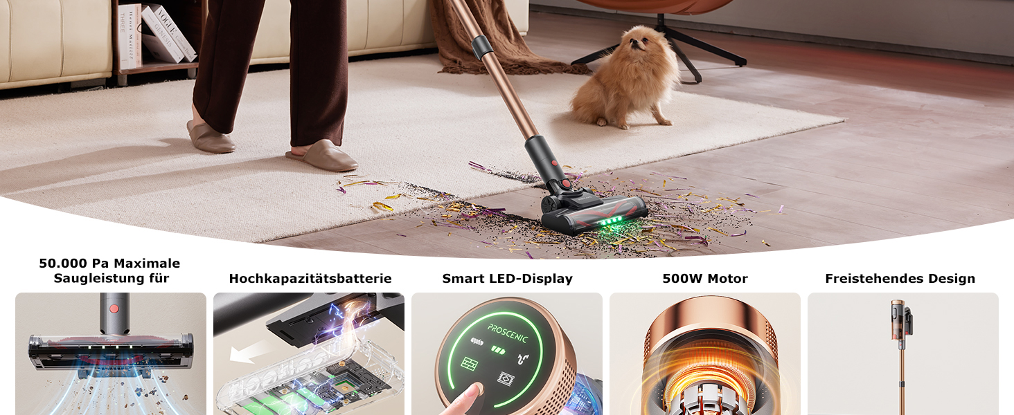 Бездротовий пилосос Proscenic P11 Ultra: потужний, легкий, з акумулятором 50 хв, сенсорний екран, анти-намотування, для дому та авто