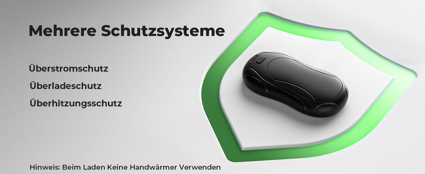 Електричні грілки для рук 2 шт. з магнітним кріпленням, 6000mAh, 3 режими нагріву, USB-зарядка, для кемпінгу, подорожей, офісу, чорний, 11.2*2.35*14 см