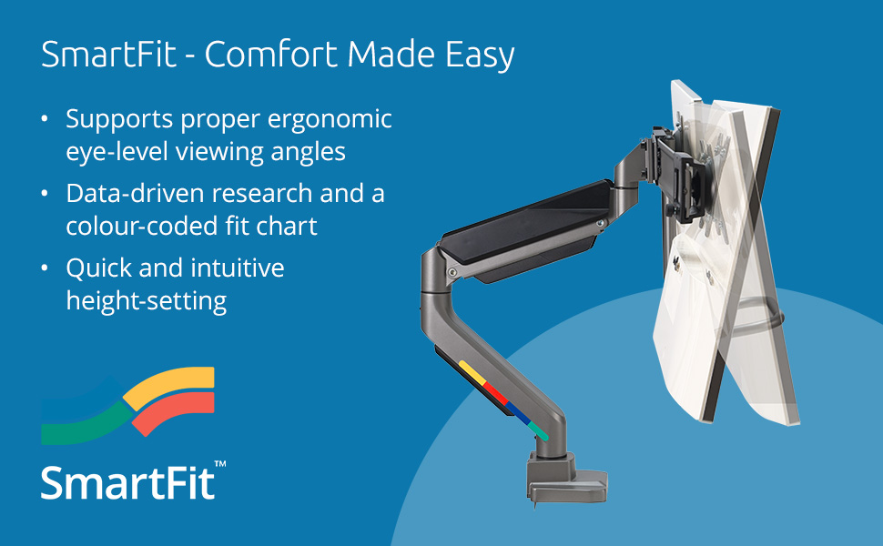 Кріплення для монітора Kensington SmartFit K59601WW (2 монітори, чорний) – регулювання висоти, VESA 75/100