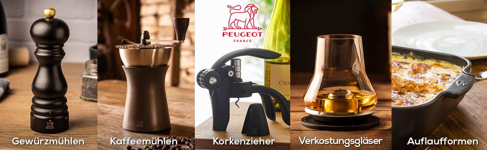 Кавомолка Peugeot L'arbre à café ручна - сталеве майно, 19 см, шоколадно-коричневий колір