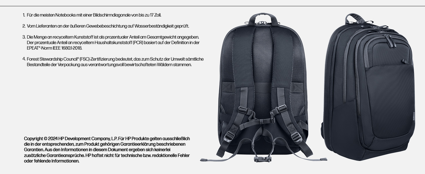 Рюкзак для ноутбука HP Travel Plus 17