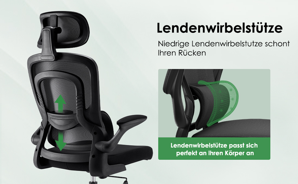 Ергономічне крісло Farini для офісу та дому: регульоване, з підголівником, сіро-біле. Ідеально для роботи за комп'ютером та home office.