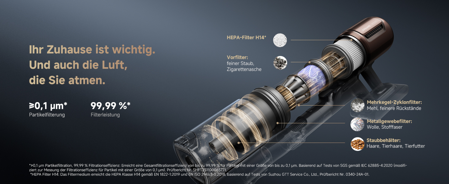 Dreame V30 Бездротовий пилосос для твердих підлог і килимів 24000PA, 90 хв, фільтр 99.99%, видалення шерсті тварин