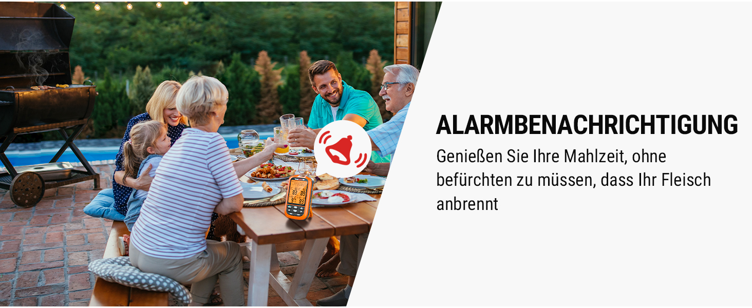 Бездротовий термометр для м'яса ThermoPro TempSpike з радіусом 300м - термометр для гриля, приготування їжі та рідин