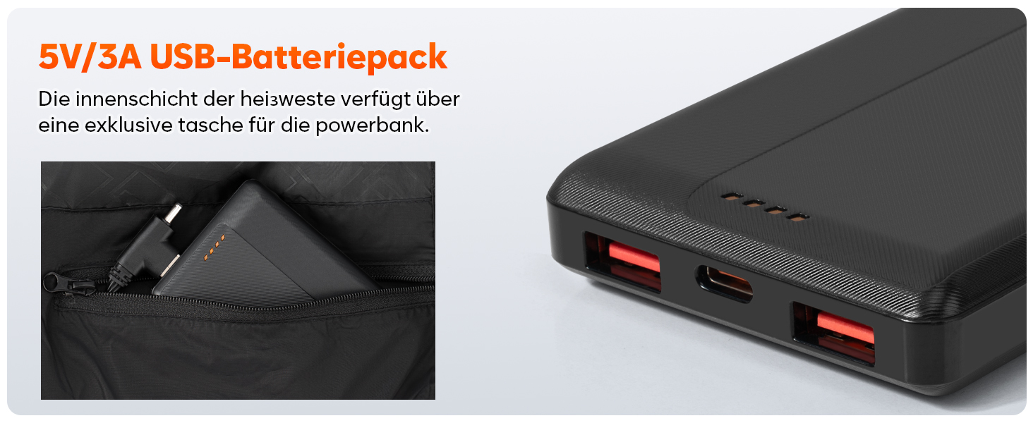 Зігріваючий жилет чоловічий з Powerbank 10000mAh, легкий підігрівальний жилет для чоловіків, розмір XL