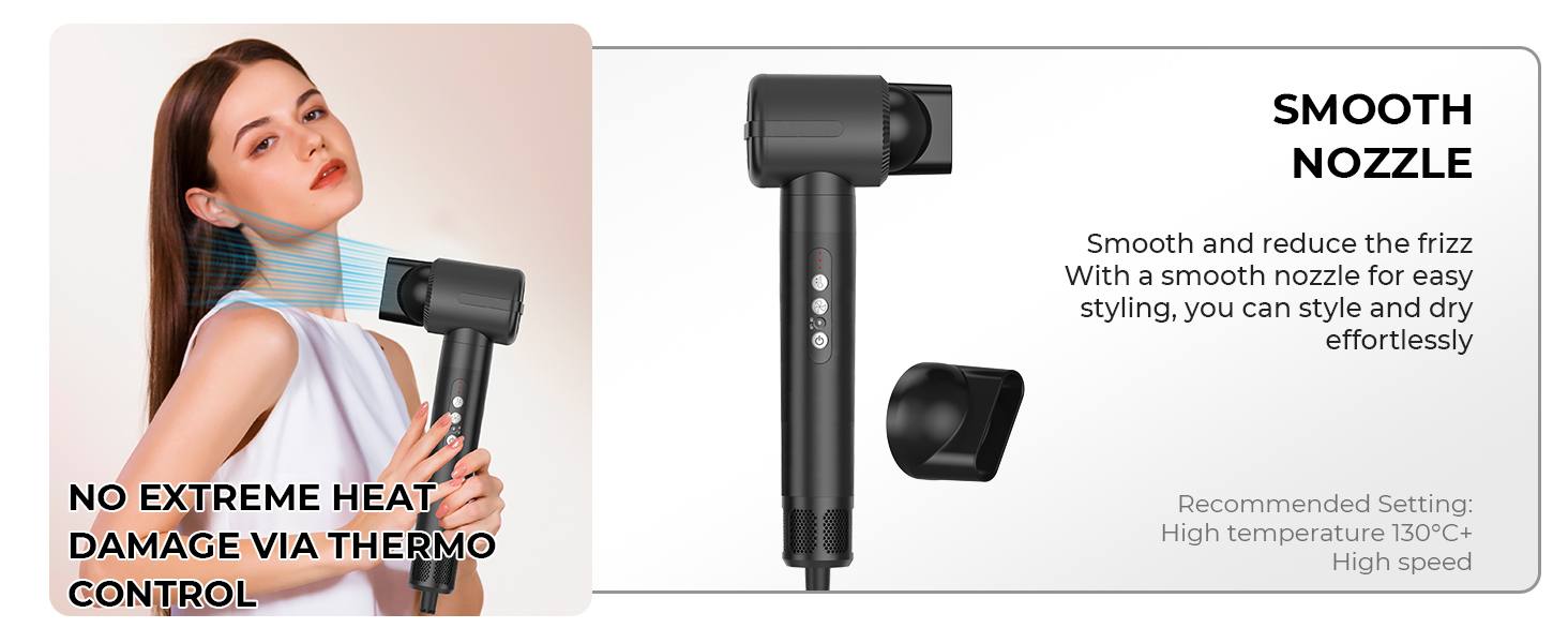 UKLISS Airstyler Pro 7 в 1: Фен-щітка з дифузором, 1400 Вт, професійний стайлер для сушіння, завивки та випрямлення волосся, чорно-золотий