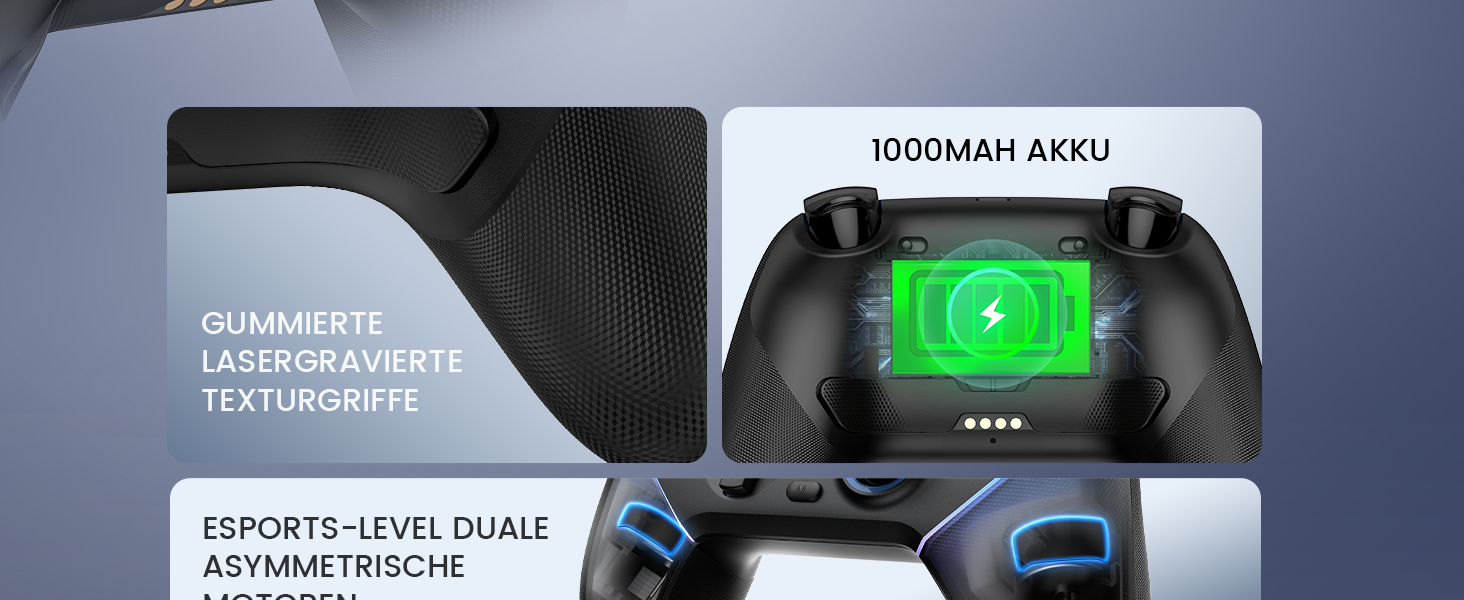 Бездротовий геймпад GameSir Super Nova з док-станцією, Hall-Effect стіками та адаптивними тригерами для Switch, Switch 2, PC, Android/iOS — Nightfall Blue