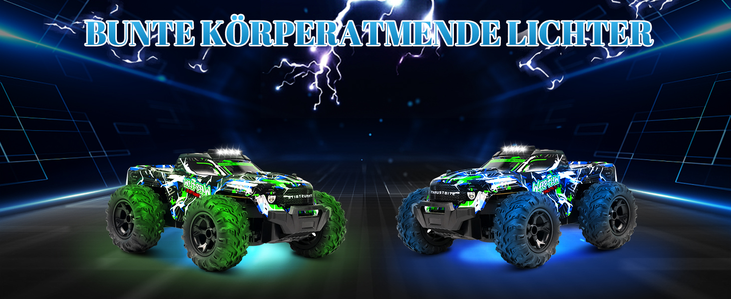 RC Автомобіль 1:18 на радіокеруванні, 25 км/год, LED підсвічування, позашляховик, 2.4 GHz, зелений, з пультом та 2 акумуляторами для хлопчиків від 3 років