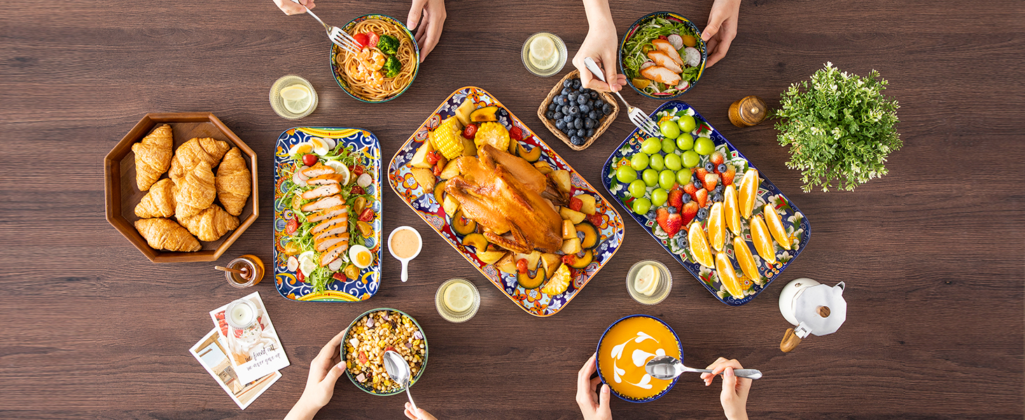 Набір посуду SIMI 18 предметів для 6 осіб, порцеляна, богемський стиль