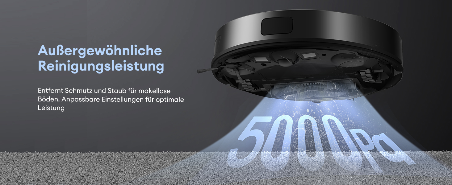 Робот-пилосос Ultenic D10 з функцією миття 3 в 1, потужність 5000Pa, LiDAR-навігація, керування через додаток, ідеальний для шерсті тварин, килимів та твердих підлог