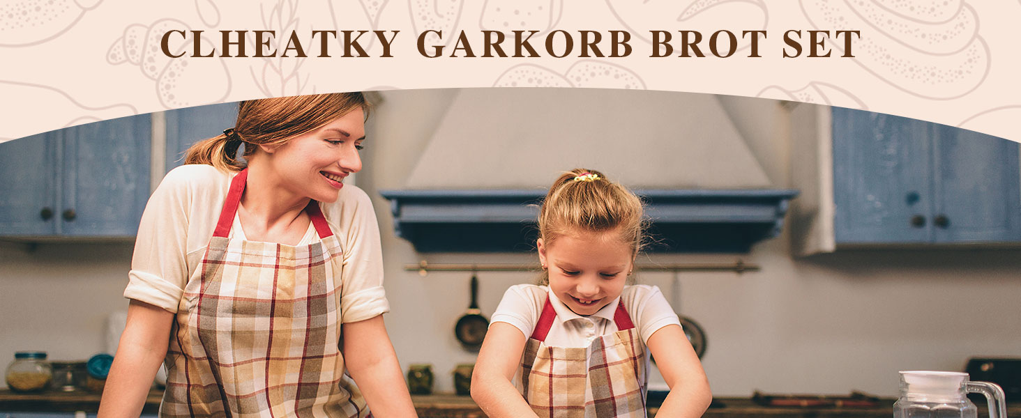 Набір для закваски Sauerteig Starter Set: 11 предметів, круглий гніт для хліба 23 см, повний набір аксесуарів для випікання хліба, подарунковий набір для початківців та досвідчених пекарів