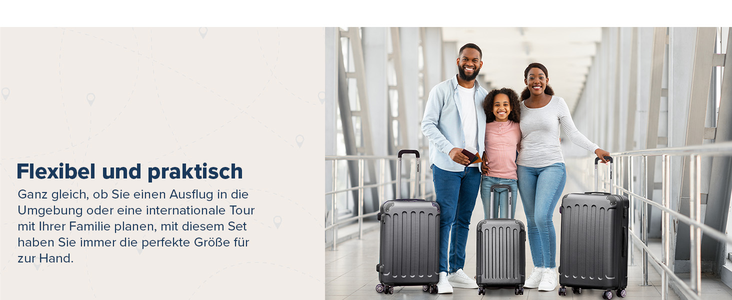 Набір валіз TRVLMORE: 2 валізи з жорстким корпусом, набір валіз для подорожей