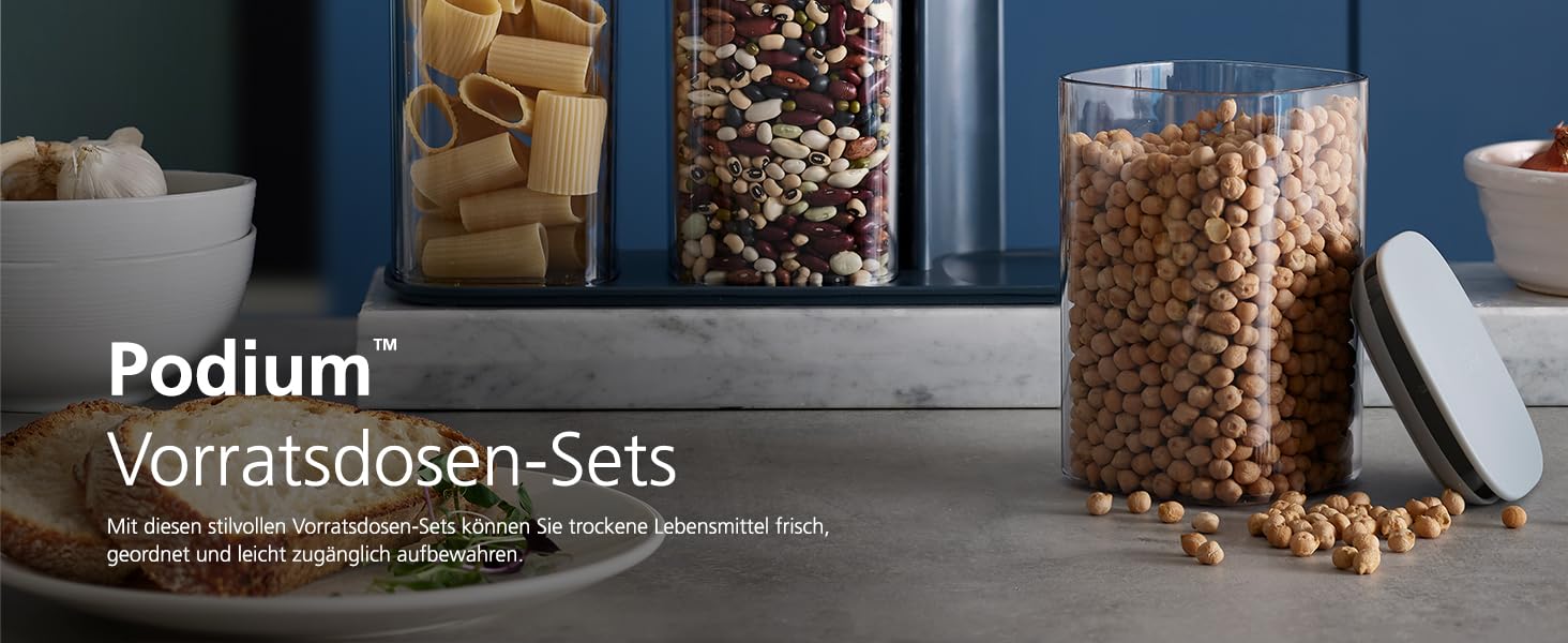 Набір Joseph Joseph з 5 контейнерів для зберігання продуктів у холодильнику, герметичні, сірі, з функціональним тримачем