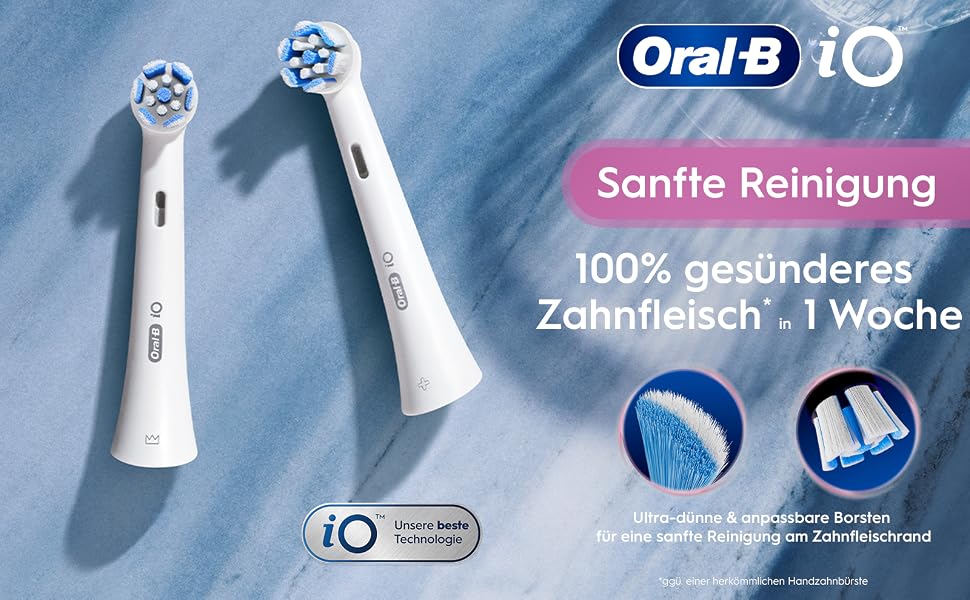 Смінні насадки для електричної зубної щітки Oral-B iO Gentle Care (м'яка чистка), чорні, 10 шт.
