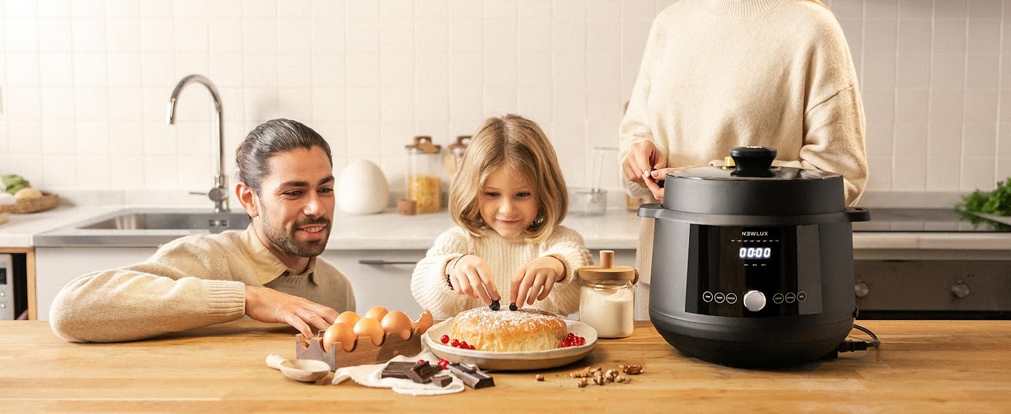 Мультиварка NEWLUX SmartChef V600 6L: 1200W, 17 програм, 2 рівні для приготування на пару, функція швидкої готовки